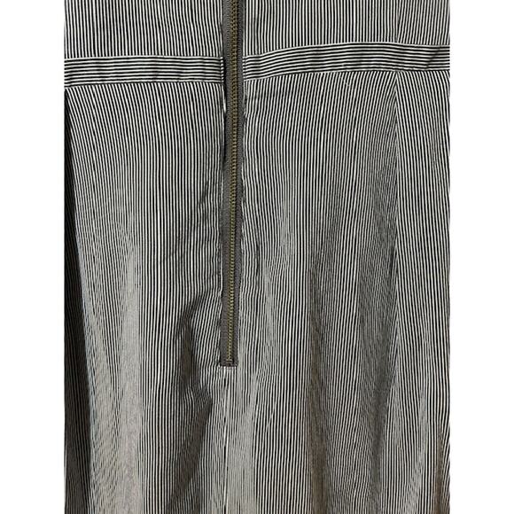 J. CREW FACTORY Gray Grey Career Short Cap Sleeve Stripe Cotton Silk Dress 14 - Picture 14 of 16